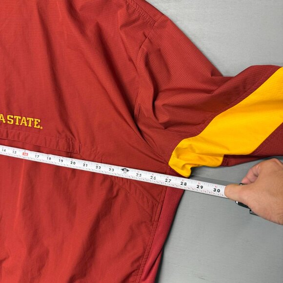 Vintage Nike Iowa Hawkeyes Storm Fit Windbreaker 1/4 Zip Jacket Red XL - Picture 5 of 6